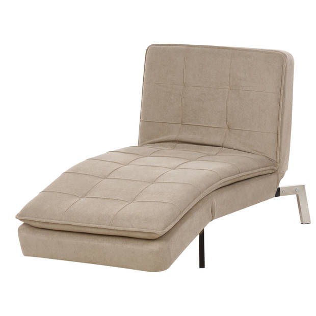 Beliani LOIRET - Chaise longue-Beige-Polyester