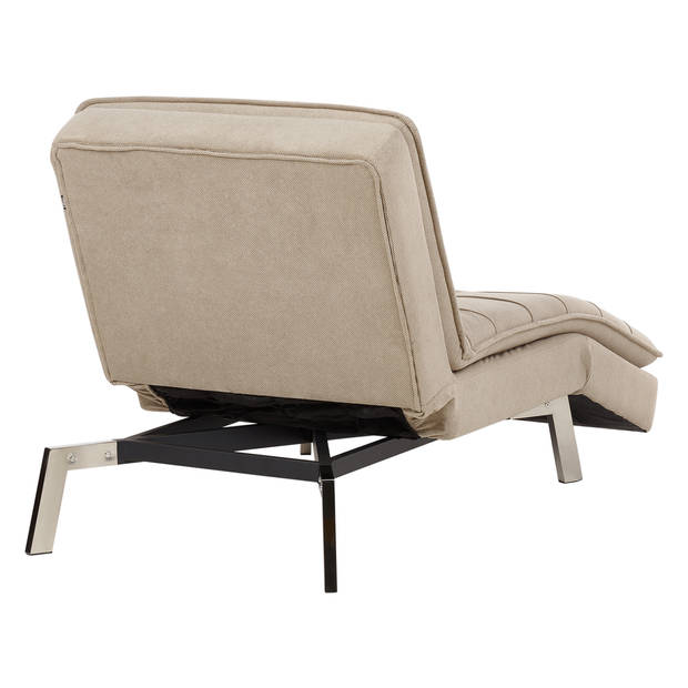 Beliani LOIRET - Chaise longue-Beige-Polyester