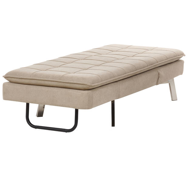 Beliani LOIRET - Chaise longue-Beige-Polyester