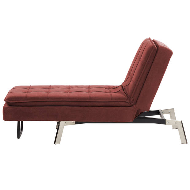 Beliani LOIRET - Chaise longue-Rood-Polyester