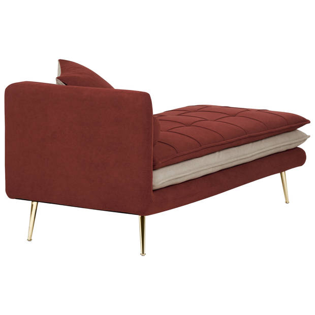 Beliani GONESSE - Chaise longue-Rood-Polyester