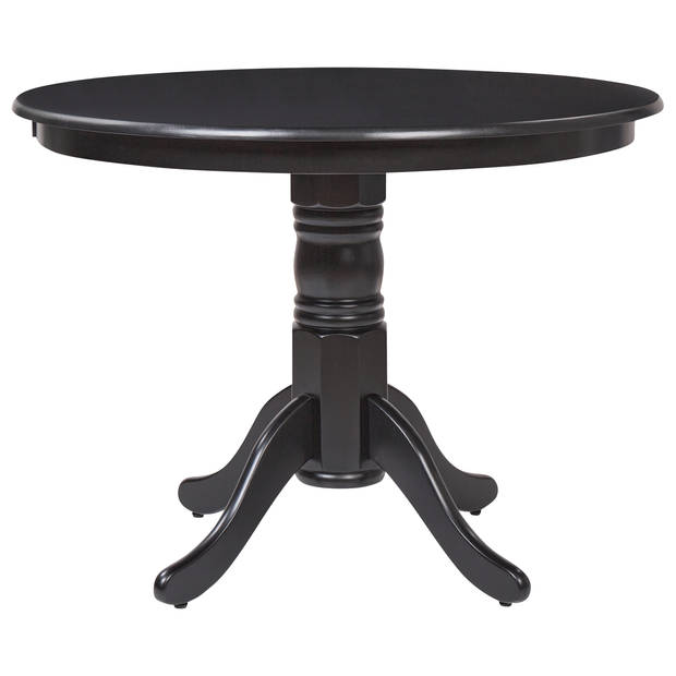 Beliani AKRON - Ronde tafel-Zwart-MDF