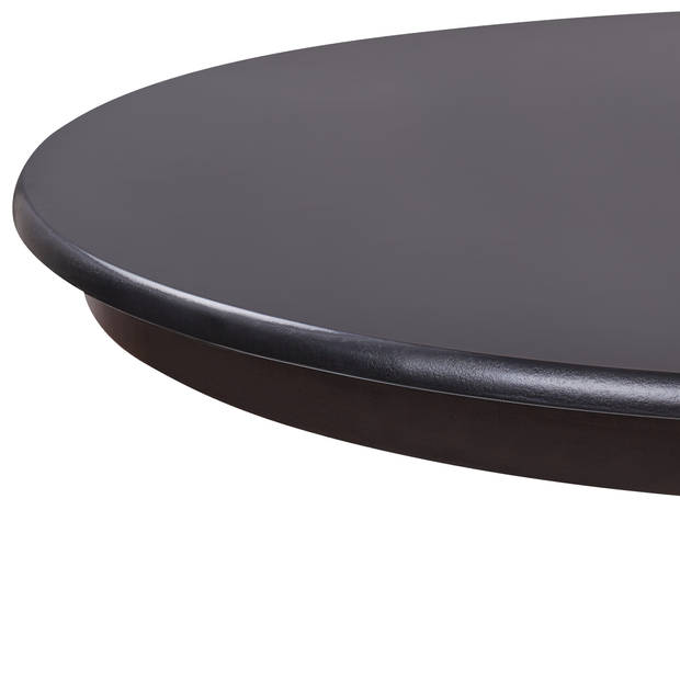 Beliani AKRON - Ronde tafel-Zwart-MDF