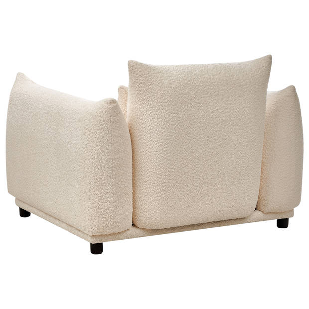 Beliani JAMSA - Fauteuil-Wit-Bouclé