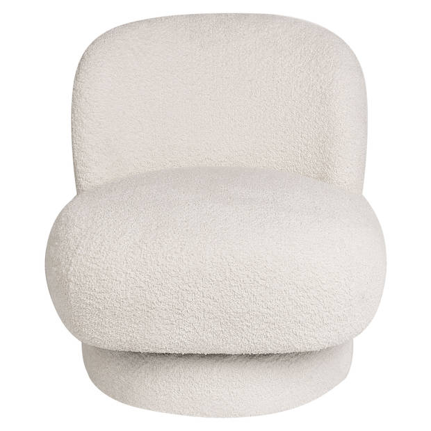 Beliani AYLO - Fauteuil-Wit-Bouclé