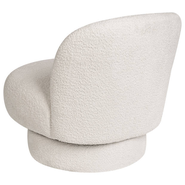 Beliani AYLO - Fauteuil-Wit-Bouclé