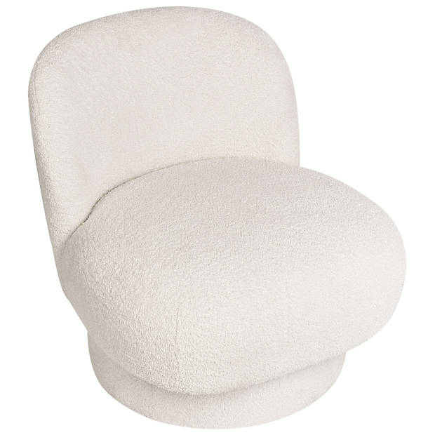 Beliani AYLO - Fauteuil-Wit-Bouclé