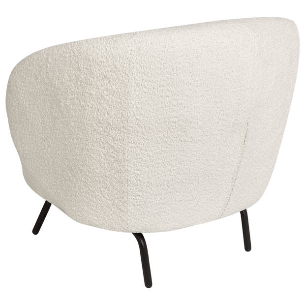 Beliani MAKELA - Fauteuil-Wit-Bouclé