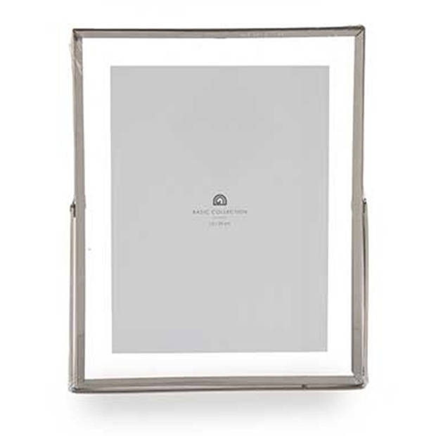 Giftdecor Fotolijstje voor 15 x 20 cm foto - zilver - metaal - Modern - frame 20 x 25 cm - Fotolijsten