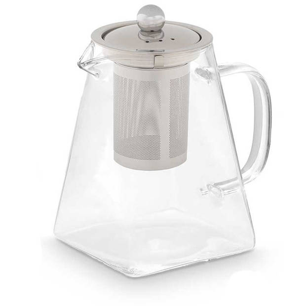 Vivalto Design Theepot - 800 ml - glas - transparant - deksel/handvat/infuser - Theepotten