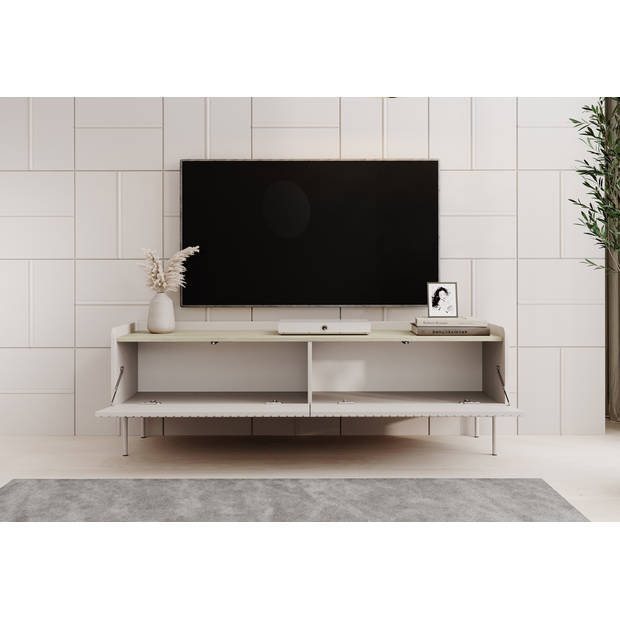 Meubella TV-Meubel Livako - Beige - 153 cm