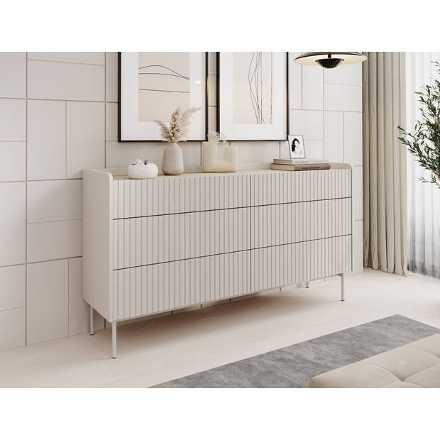 Meubella Ladekast Livako - Beige - 153 cm