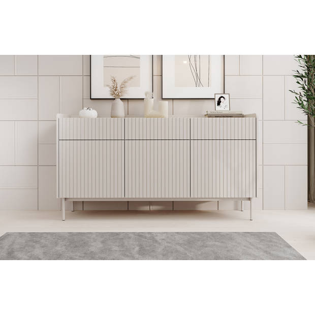 Meubella Dressoir Livako - Beige - 153 cm