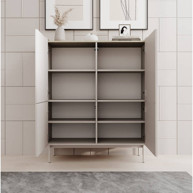 Meubella Dressoir Livako - Beige - 103 cm