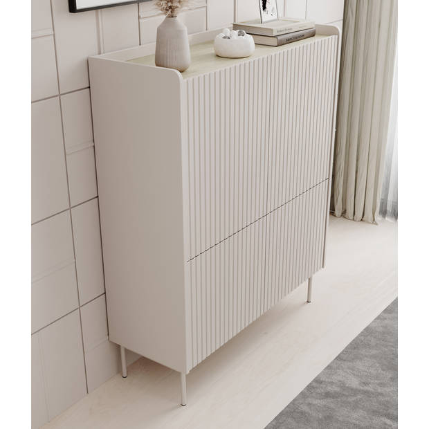 Meubella Dressoir Livako - Beige - 103 cm