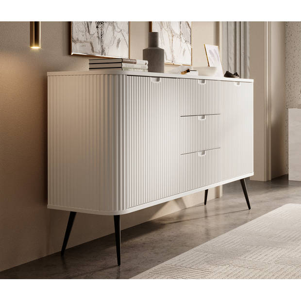 Meubella Dressoir Zakari - Wit - 168 cm