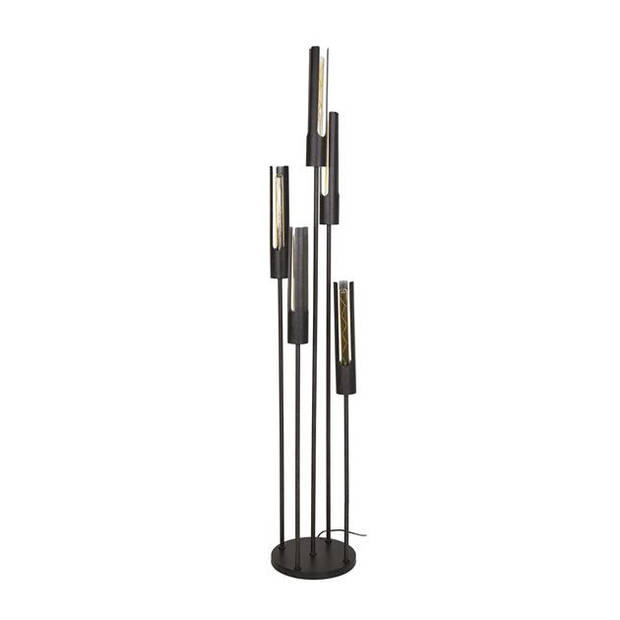 Hoyz Collection - Vloerlamp 5L Getrapt Tube - Artic Zwart