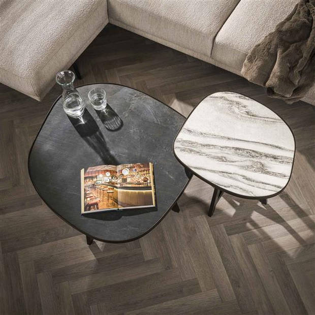 Hoyz Collection - Salontafel Slate Organic - Leisteen - Set van 2