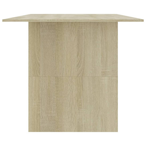 vidaXL Eettafel 180x90x76 cm bewerkt hout sonoma eikenkleurig