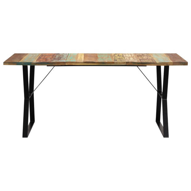 vidaXL Eettafel 180x90x76 cm massief gerecycled hout