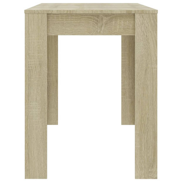 vidaXL Eettafel 120x60x76 cm bewerkt hout sonoma eikenkleurig