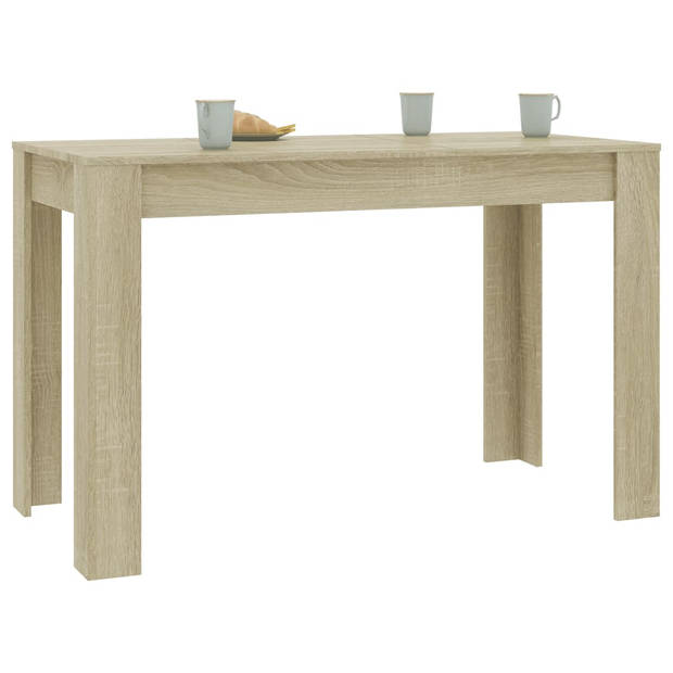 vidaXL Eettafel 120x60x76 cm bewerkt hout sonoma eikenkleurig