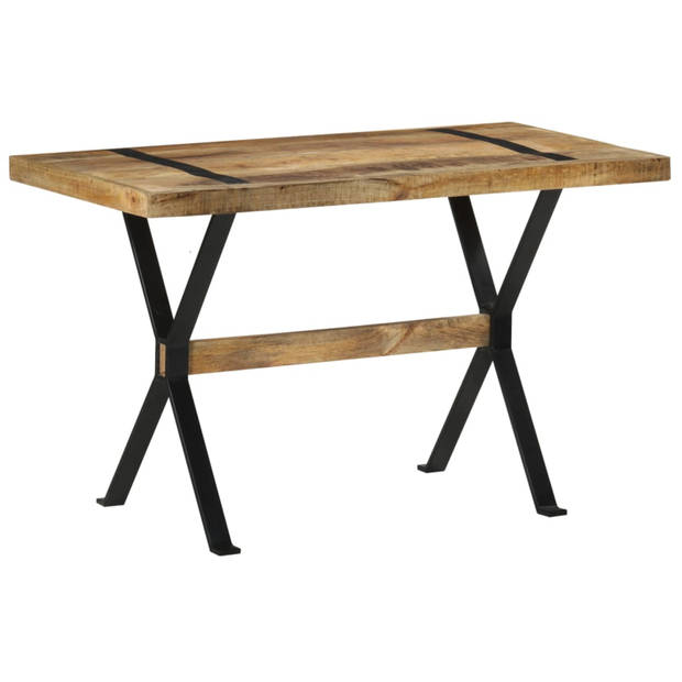 vidaXL Eettafel 120x60x76 cm ruw mangohout