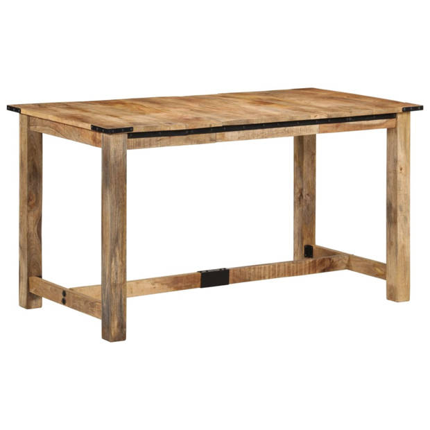 vidaXL Eettafel 140x70x75 cm massief mangohout