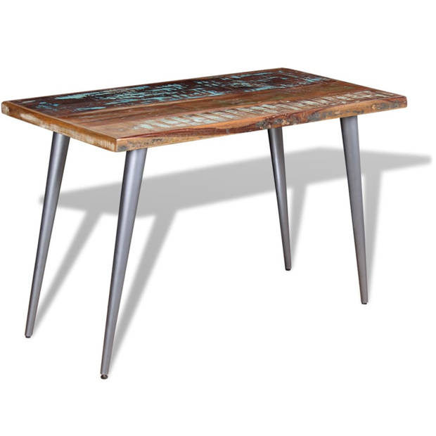 vidaXL Eettafel 120x60x76 cm massief gerecycled hout