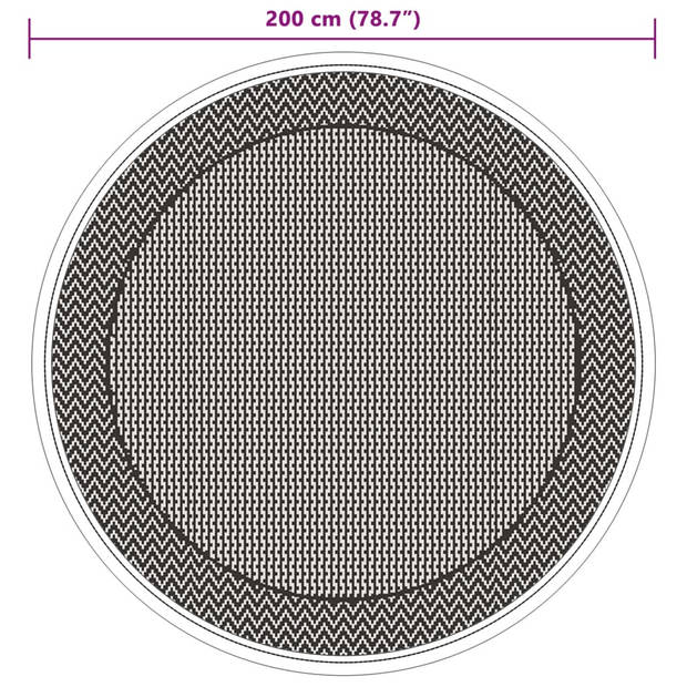 vidaXL Buitenkleed Ø200 cm polypropeen groen