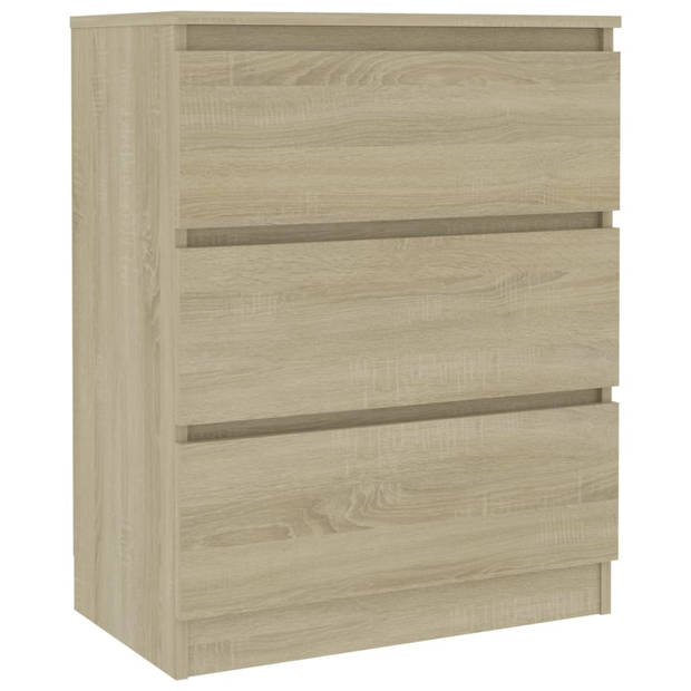 vidaXL Dressoir 60x35x76 cm bewerkt hout sonoma eikenkleurig