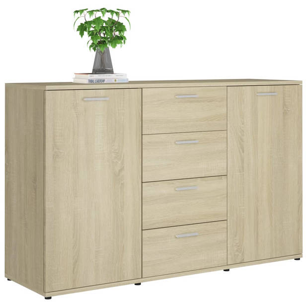 vidaXL Dressoir 120x35,5x75 cm bewerkt hout sonoma eikenkleurig