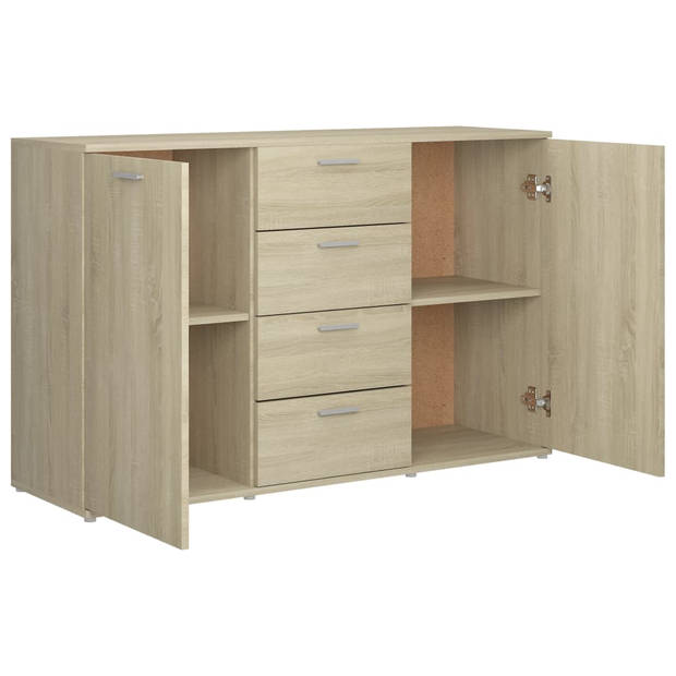 vidaXL Dressoir 120x35,5x75 cm bewerkt hout sonoma eikenkleurig