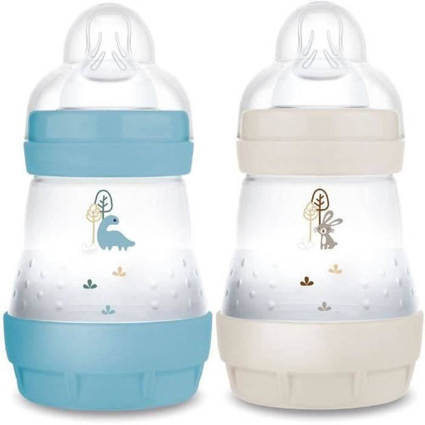 Set van 2 Babyflessen - MAM - Easy Start - Antikoliek - 160 ml - Flow 1 speen - Oceaan + Zand