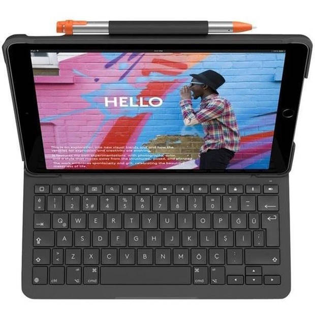 Geïntegreerde toetsenbordbehuizing - LOGITECH - Slim Folio voor iPad 10e generatie - Oxford Grijs