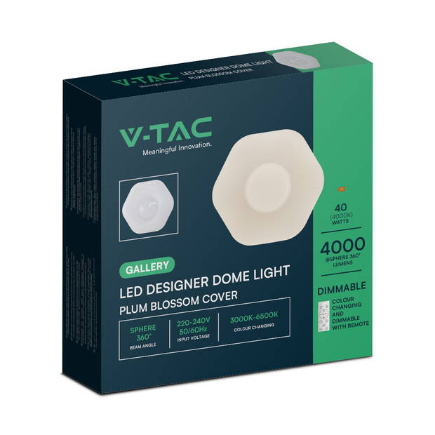 V-TAC VT-8561 Designer plafondlampen - Kleurwisselende afstandsbediening - IP20 - 40 Watt - 4000 Lumen - 3IN1 -