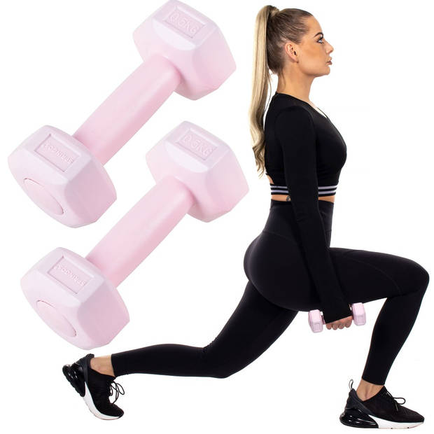 Springos Dumbbell Set 0.5 kg Roze