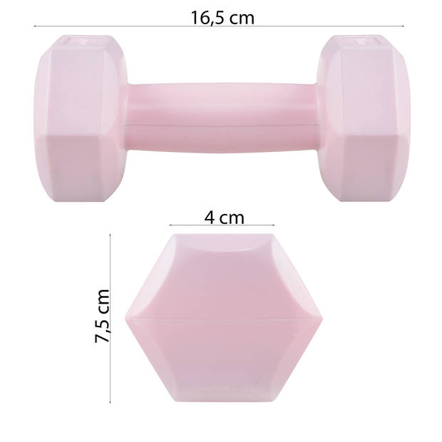 Springos Dumbbell Set 0.5 kg Roze