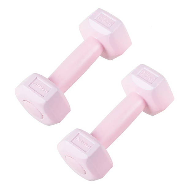 Springos Dumbbell Set 0.5 kg Roze