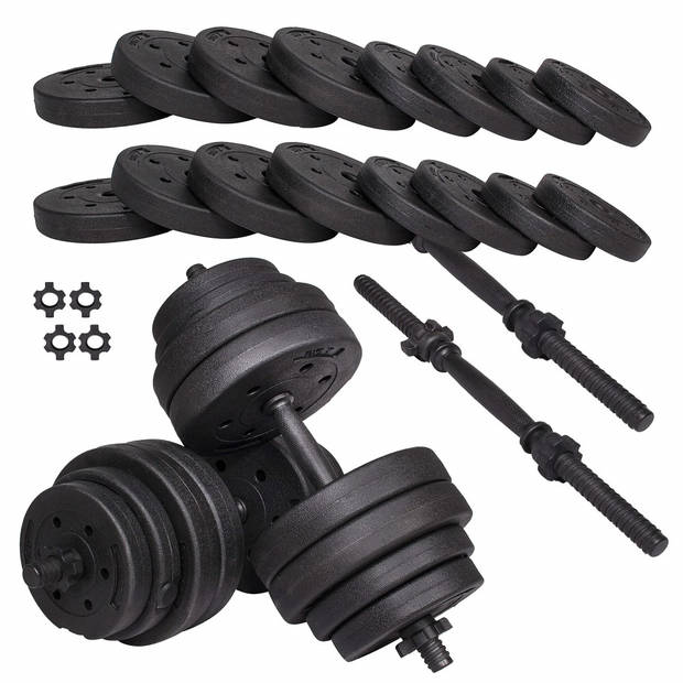 Springos Dumbbell Set - 20 KG - Zwart