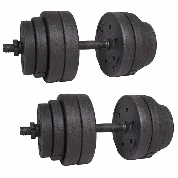 Springos Dumbbell Set - 20 KG - Zwart