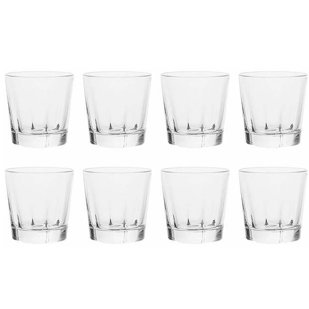 Old Fashioned Whiskey Glas - cocktailglas - 269 ml - Set van 8