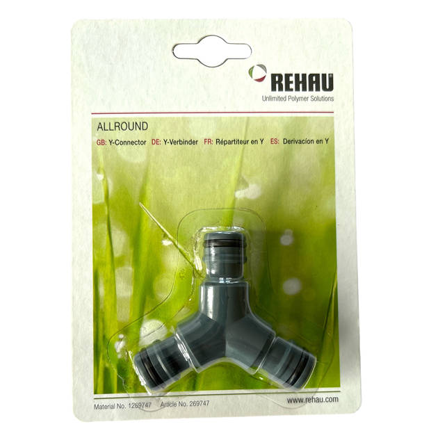 REHAU Y-connector 13 mm (1/2"), driezijdig tuinslang verbindingsstuk