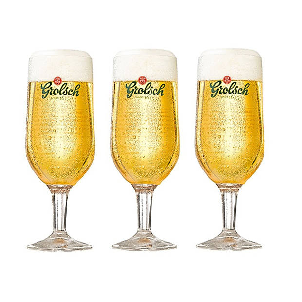 Grolsch Bierglazen op Voet Classic - 250 ml - 3 stuks