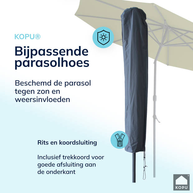 Kopu® Valencia Parasol Rond 300 cm met Beschermhoes - Olijfgroen