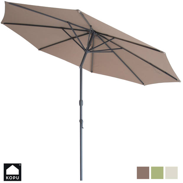 Kopu® Valencia Parasol Rond 300 cm met Beschermhoes - Taupe