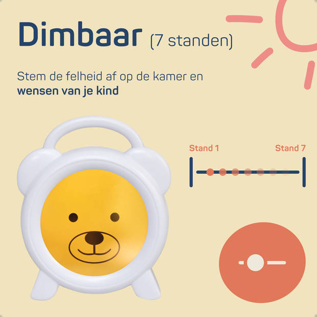 Slaaptrainer Beer, nachtlampje en wekker - Vroege Vogeltjes