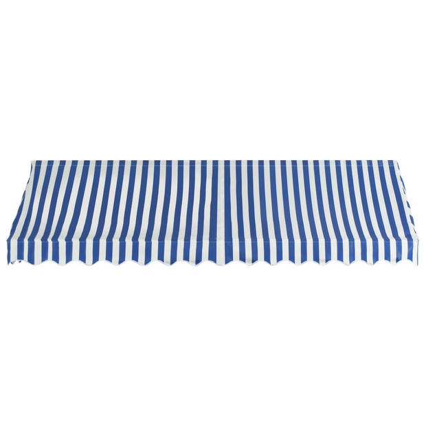 vidaXL Luifel 350x120 cm blauw en wit