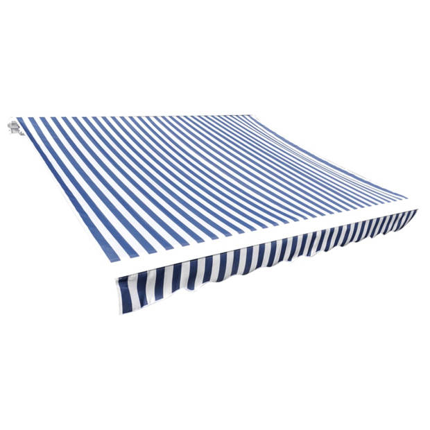 vidaXL Luifeldoek 3x2,5 m canvas blauw en wit