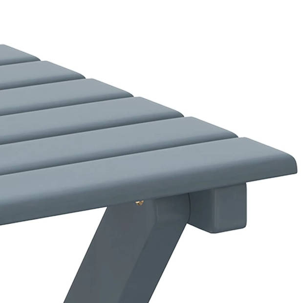 vidaXL Schommelstoelen 2 st met inklapbare tafel populierenhout grijs